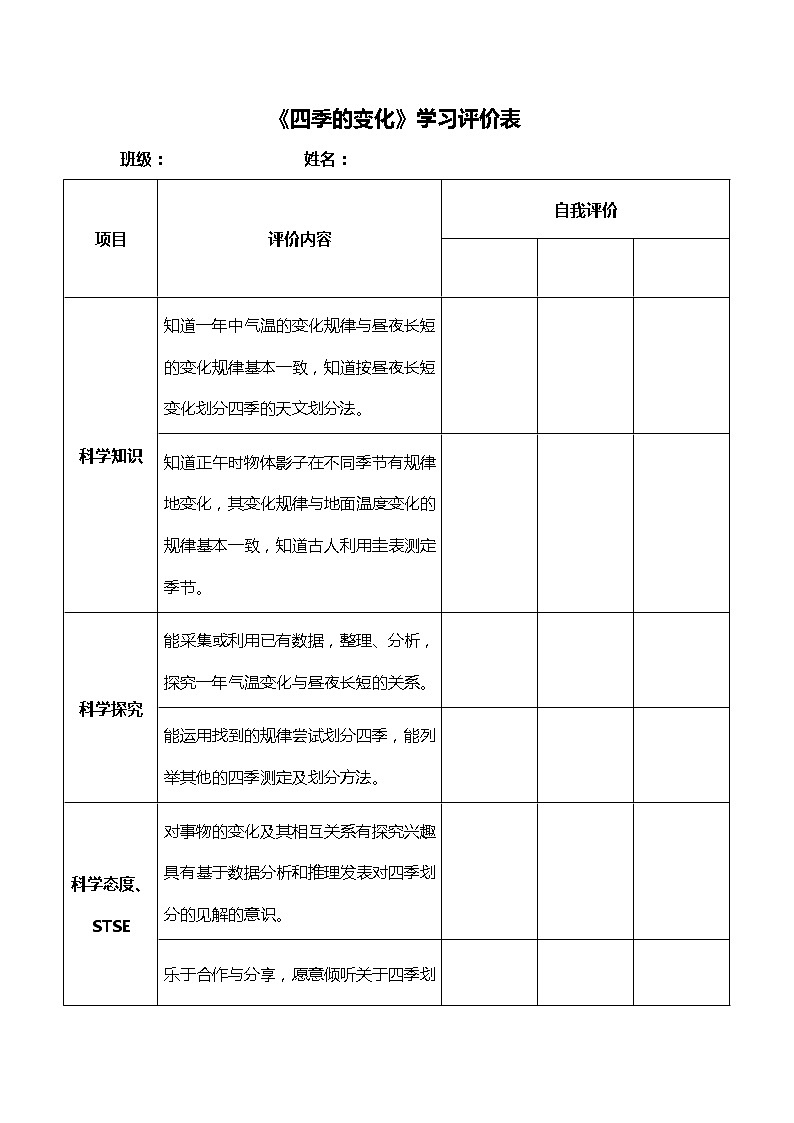 学习评价表第1页