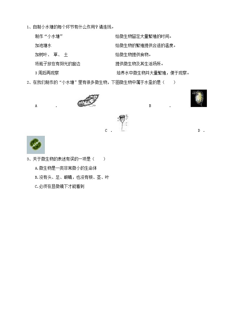 1.2《微小的生命体》练习（含答案）第2页
