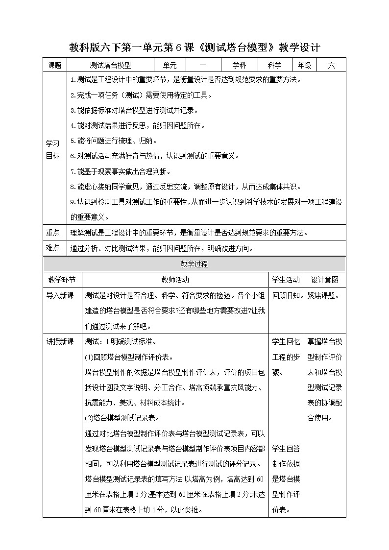 1.6《测试塔台模型》课件+教案+习题01