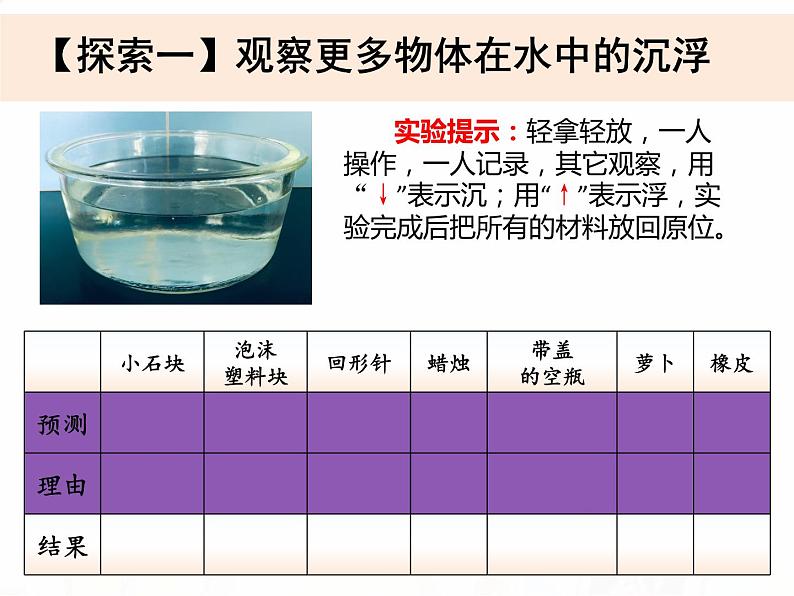 教科版小学科学五下1-1《物体在水中是沉还是浮》课件+教案05