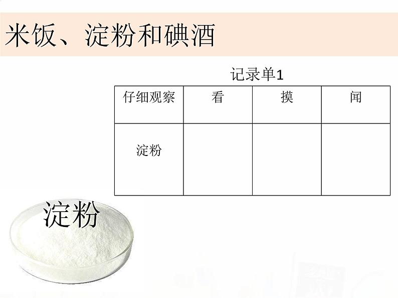 教科版小学科学六下2-3《米饭、淀粉和碘酒的变化》课件+教案05