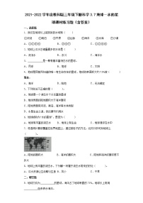 小学科学教科版 (2017)三年级下册7.地球——水的星球综合训练题