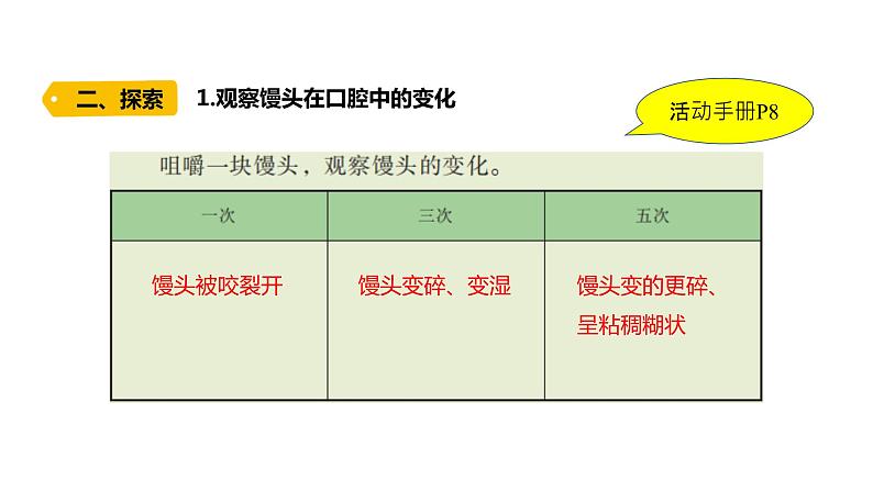 四上第二单元呼吸与消化7.《食物在口腔里的变化》课件PPT05