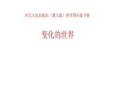 河北人民出版社小学科学四年级下册 1 变化的世界  课件