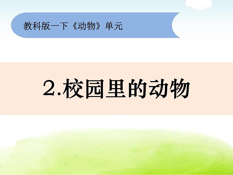 2-2《校园里的动物》课件 教科版小学科学一下01