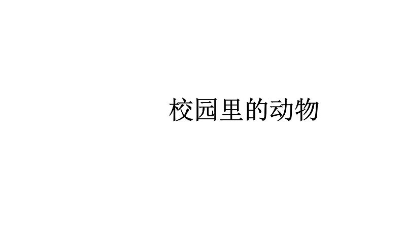 教科版义务教育版小学科学一年级下册  2.校园里的动物   课件第1页