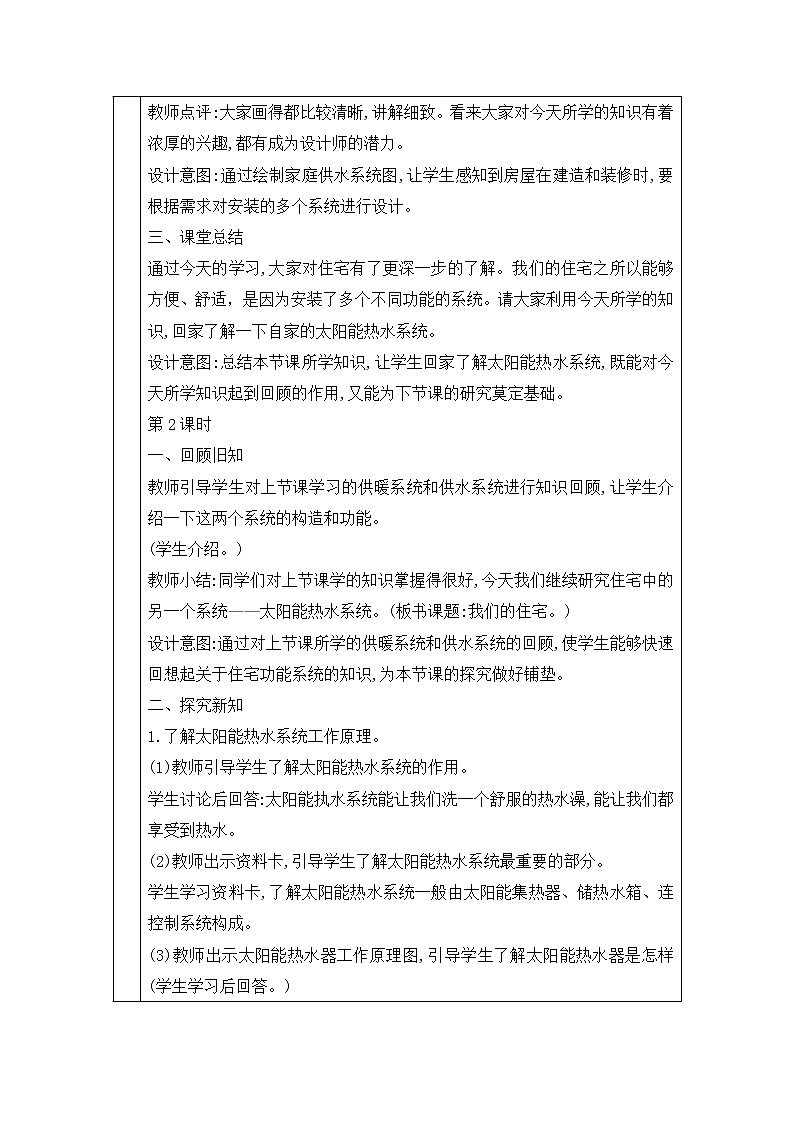 表格式教案-24.我们的住宅  五年级下册科学 青岛版03