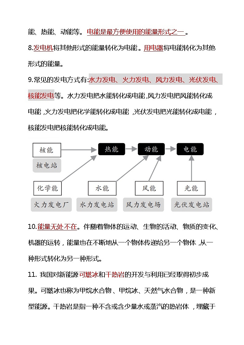 新大象版科学五年级下册 第二单元知识点总结+练习第2页