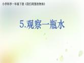 1-5 观察一瓶水 课件+教案 教科版小学科学一年级下册