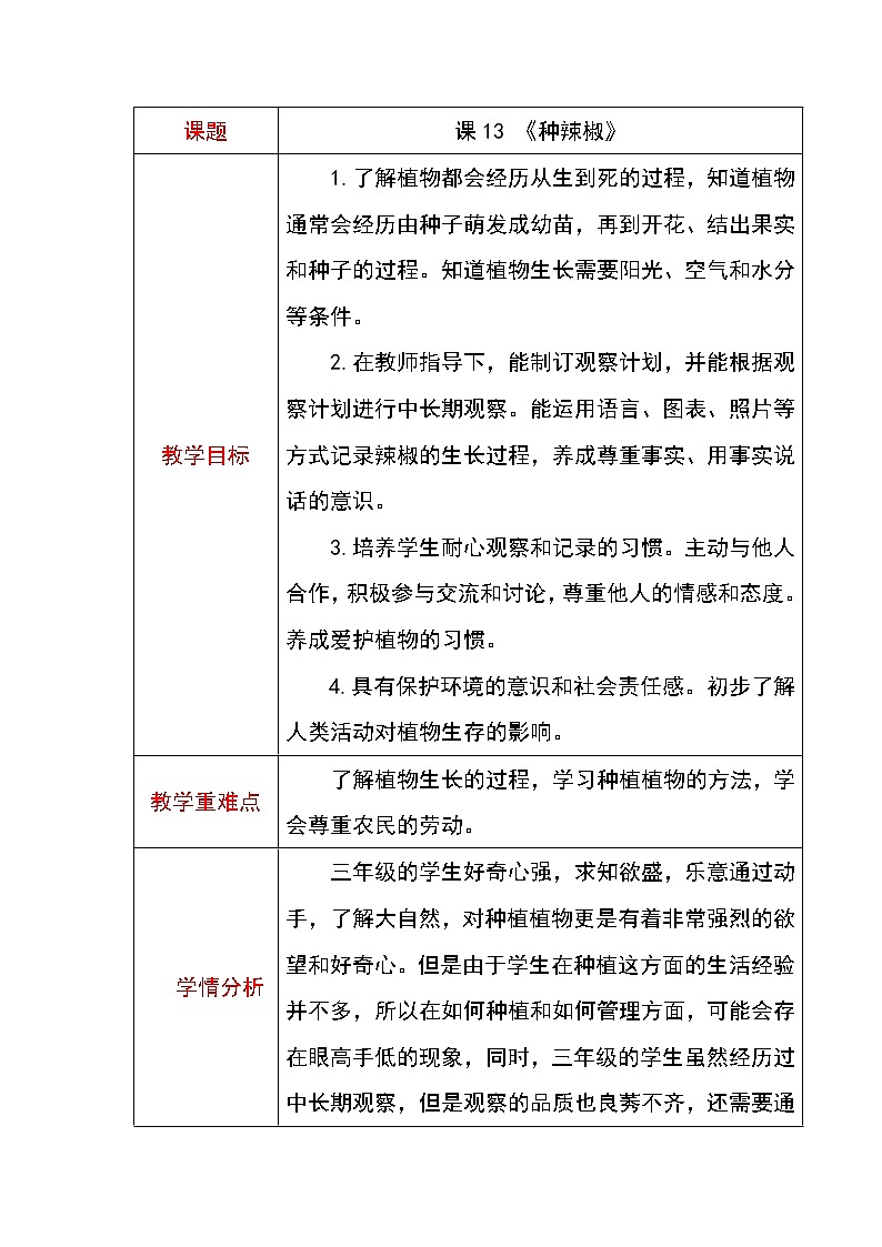 13《种辣椒》教案01