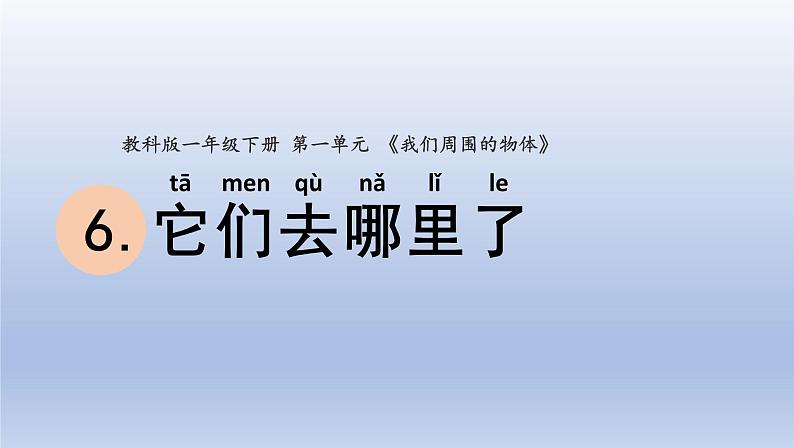 小学科学教科版一年级下册第一单元第6课《它们去哪里了》课件20第1页