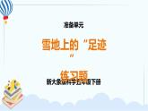 新大象版科学五下 准备单元 雪地上的“足迹” 习题PPT (含答案+动画)