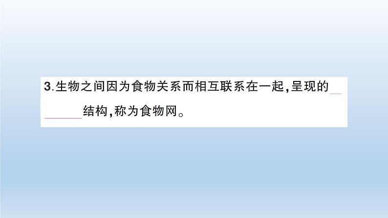 小学科学教科版五年级下册第一单元第6课《食物链和食物网》习题课件（2022新版）第3页
