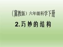 小学科学冀教版六年级下册2 巧妙的结构教学课件ppt