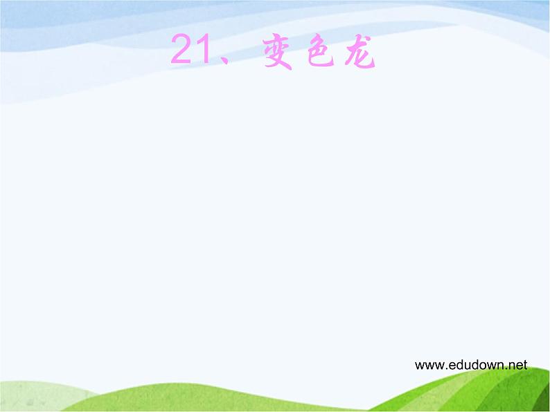 青岛小学科学四下《16-变色龙》PPT课件-(7)第1页