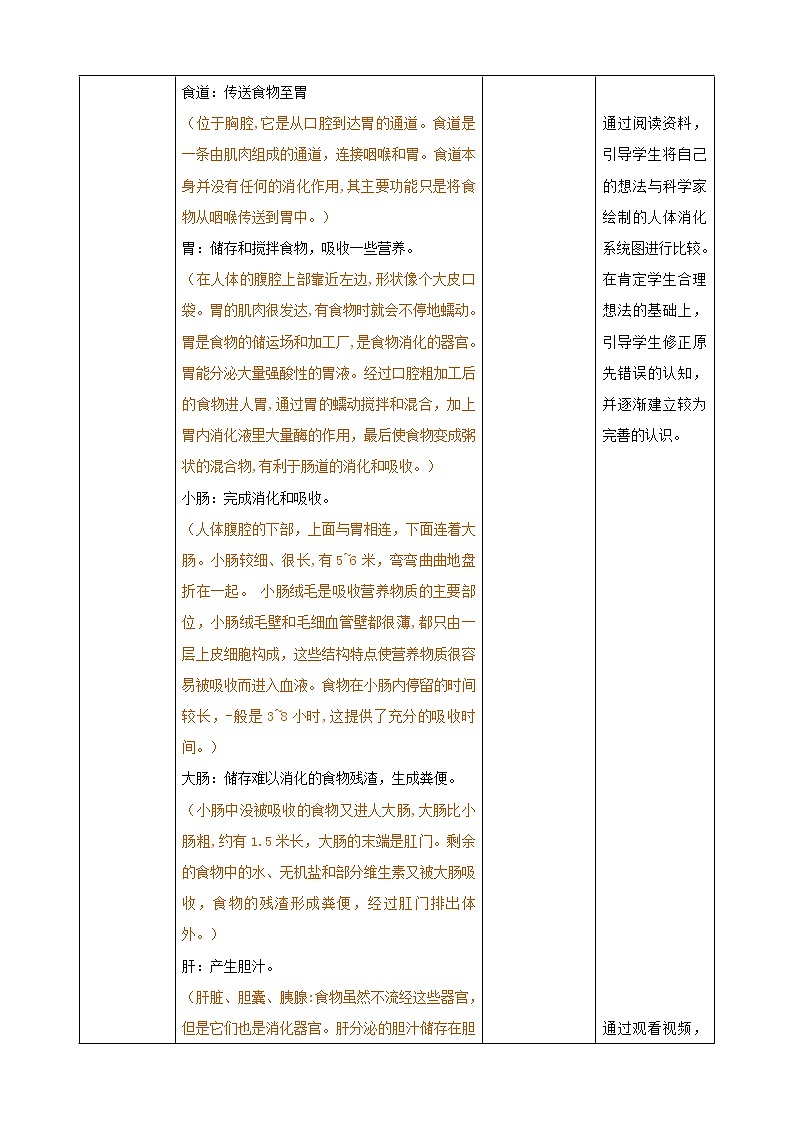 科教版小学科学2.8《食物在身体里的旅行》教案第3页