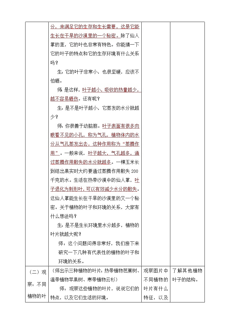 1.2奇妙的植物 教学设计第3页