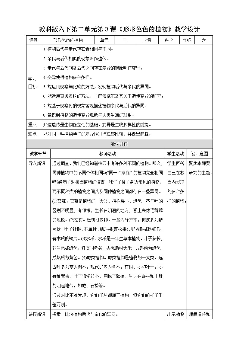 2.3《形形色色的植物》课件（课件+教案+习题）01