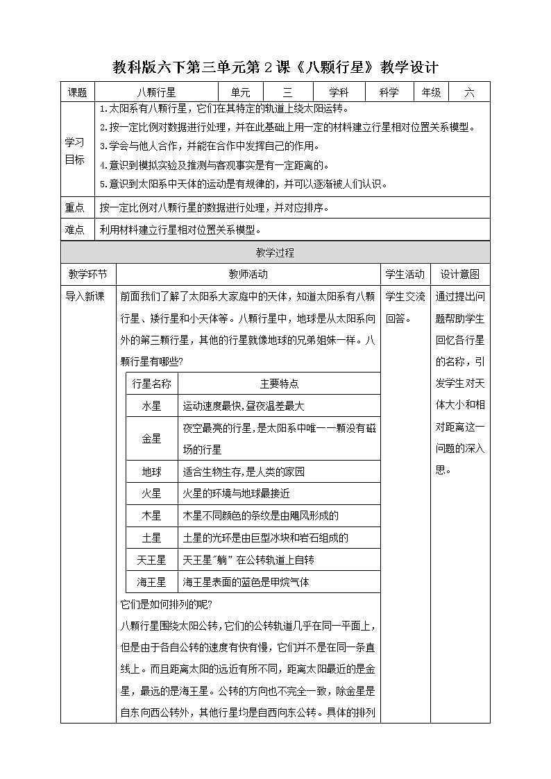 3.2《八颗行星》(课件+教案+习题)01
