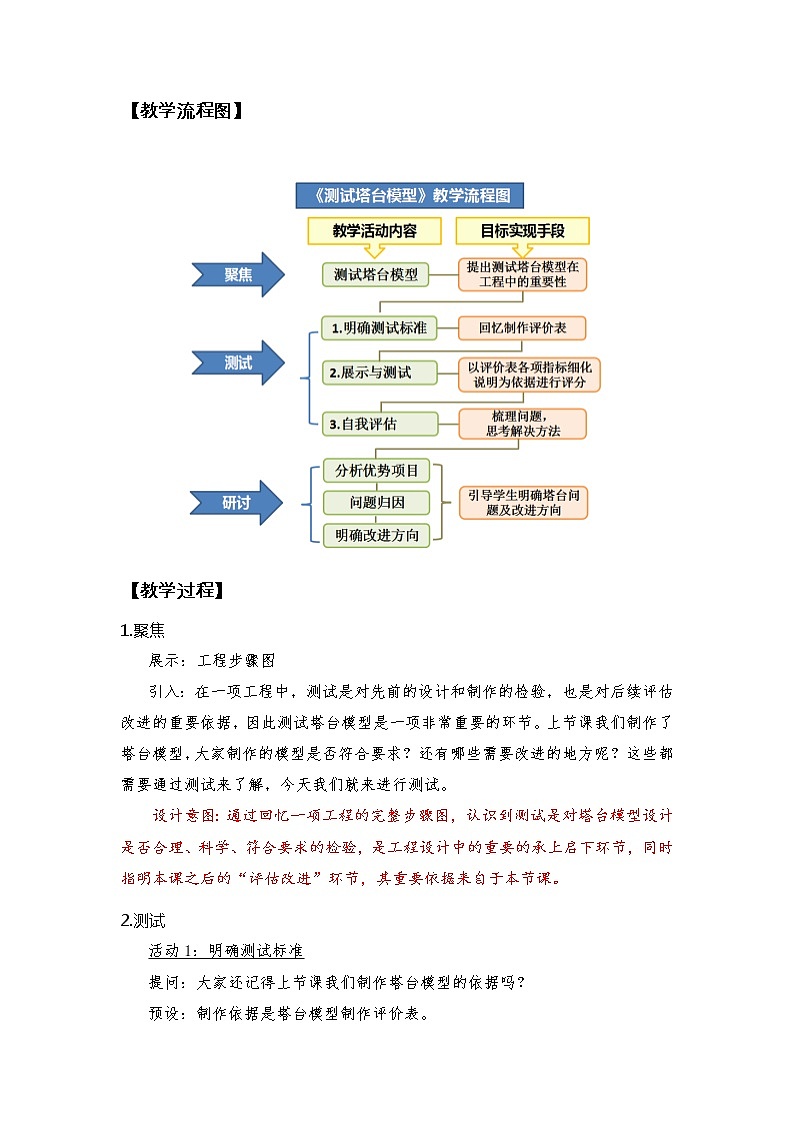 科教版小学科学1.6《测试塔台模型》教学设计第3页
