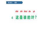 教科版一年级上册第四单元这是谁的叶同步备课完整版PPT课件全套
