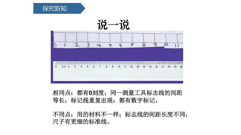 教科版一年级上册第十二单元1比较测量纸带和尺子同步备课完整版PPT课件全套第5页