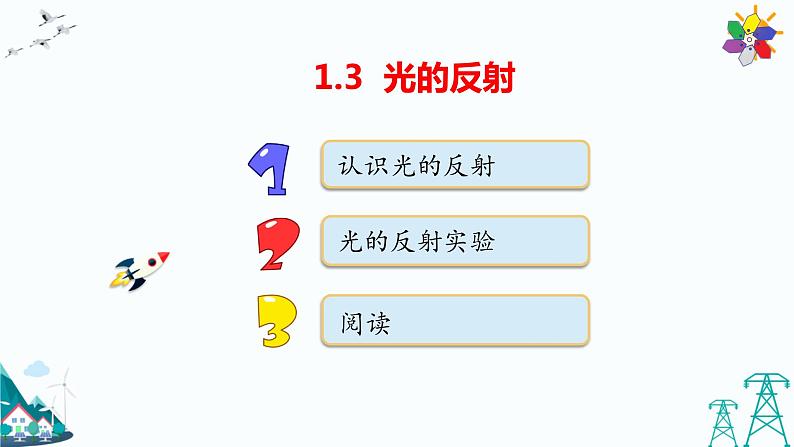 大象版五年级下册科学1.3 光的反射 课件第1页