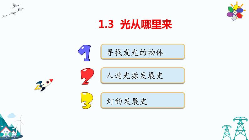 大象版五年级下册科学1.1 光从哪里来 课件01