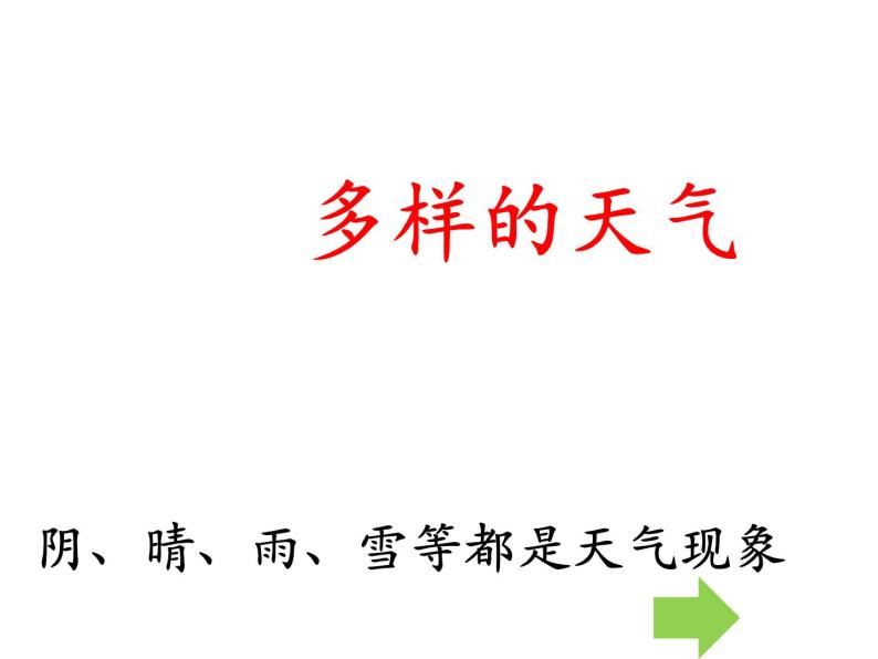 冀人版（2017秋）科学一年级下册  9. 多样的天气(2)（课件）01
