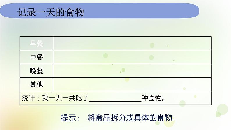 教科版(2017)科学四年级上册4.2.4《一天的食物》课件第5页