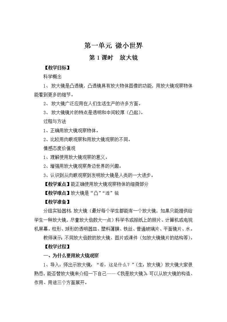 放大镜 教案第1页