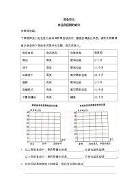 科学准备单元 食品保质期的研究课时训练