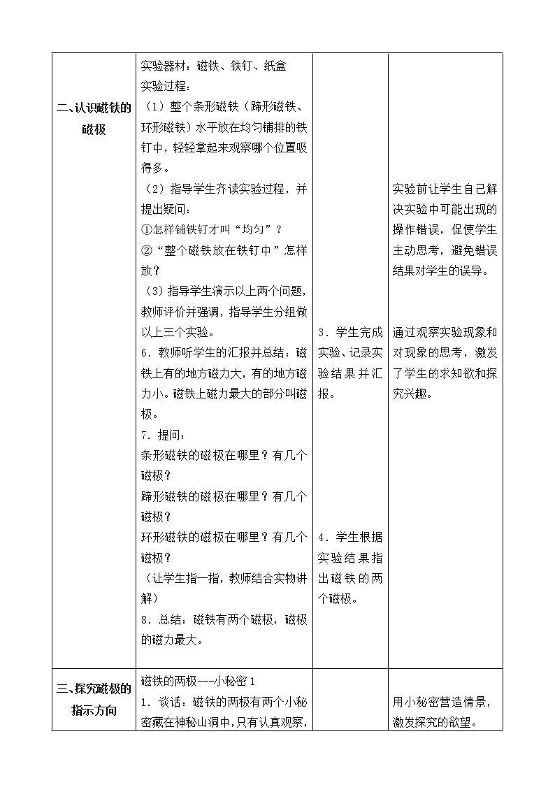 5.磁铁的两极 （网格式教案）第3页