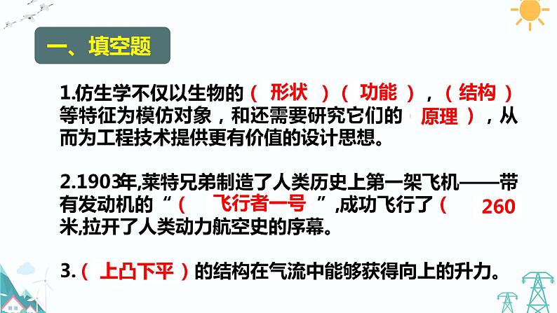 5.2《鸟和飞机》课堂练习课件第2页