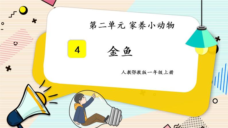 人教鄂教版一上科学2.4《金鱼》授课课件+内嵌式音视频资料01