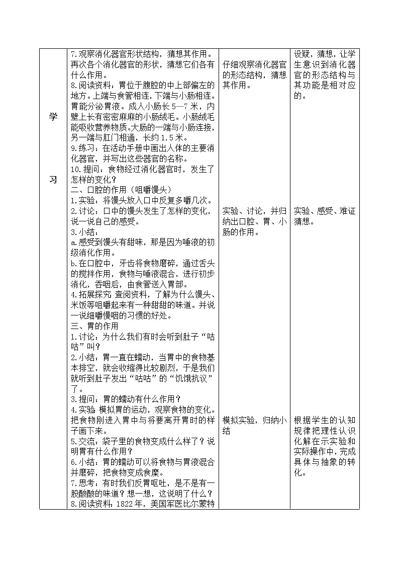 湘科2017版四年级上册第二单元1.《我们的消化》课件+教学设计+练习及答案+视频素材02