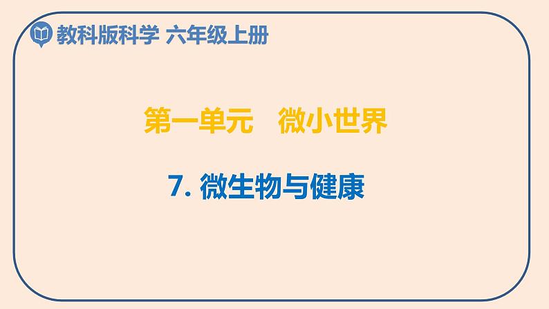 小学六年级科学上册 第一单元 第7课《微生物与健康》课件+练习 （科教版2017）01