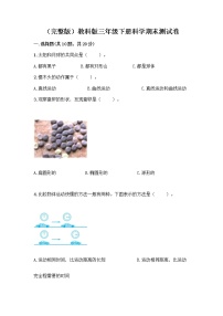 （完整版）教科版三年级下册科学期末测试卷带答案【考试直接用】