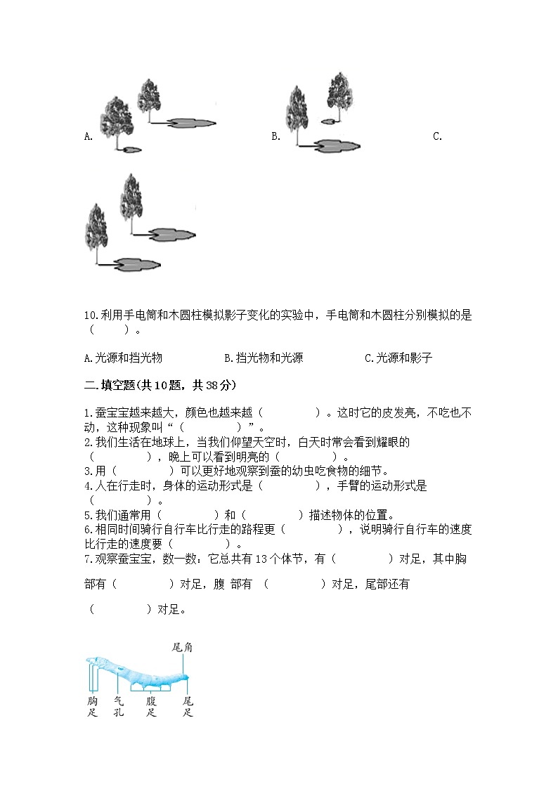 教科版三年级下册科学期末测试卷精品（B卷）第2页