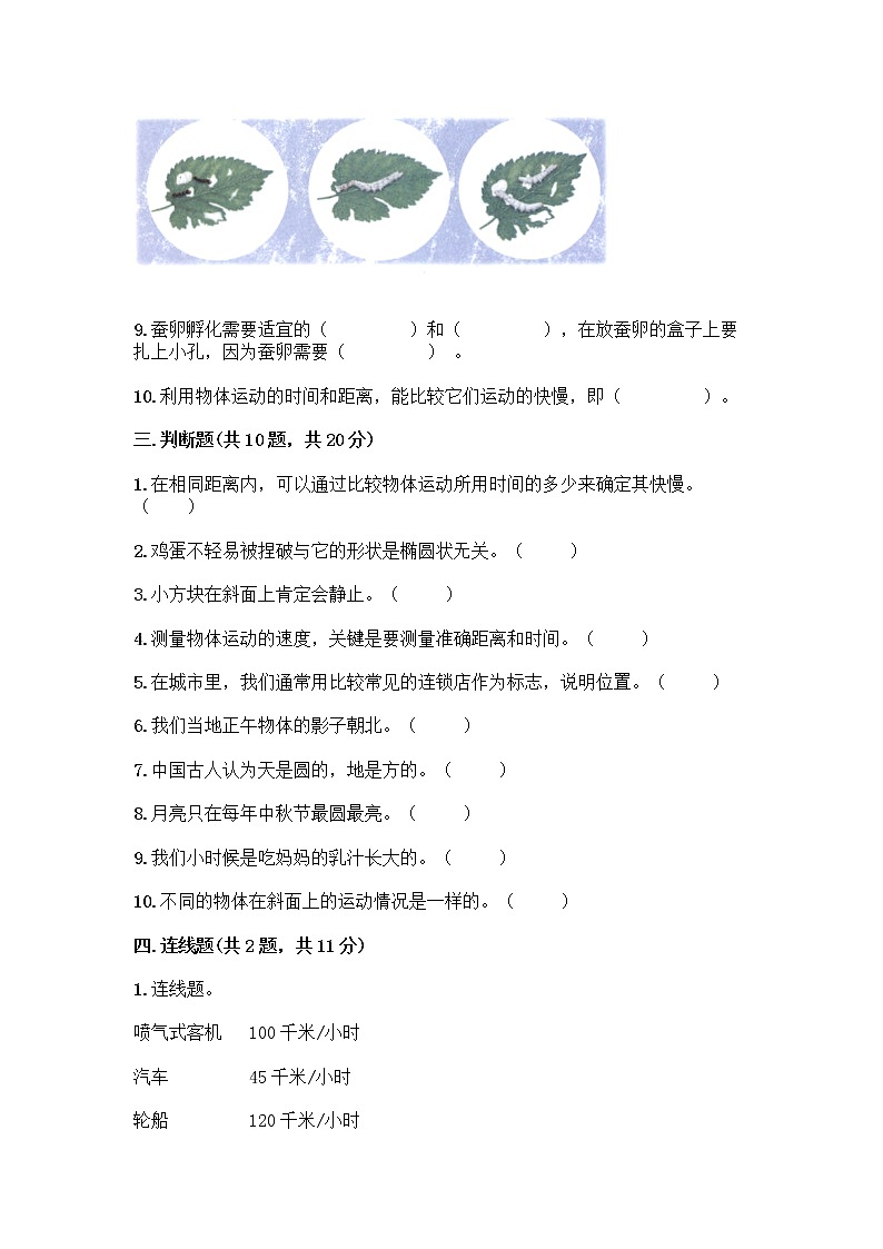 教科版三年级下科学知识点期末测试卷及答案（网校专用）第3页