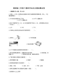 教科版三年级下科学知识点期末测试卷及答案（新）