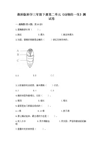 小学科学教科版 (2017)三年级下册8.动物的一生课后复习题