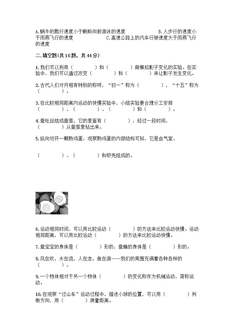 教科版三年级下下册科学期末测试卷【培优B卷】第2页