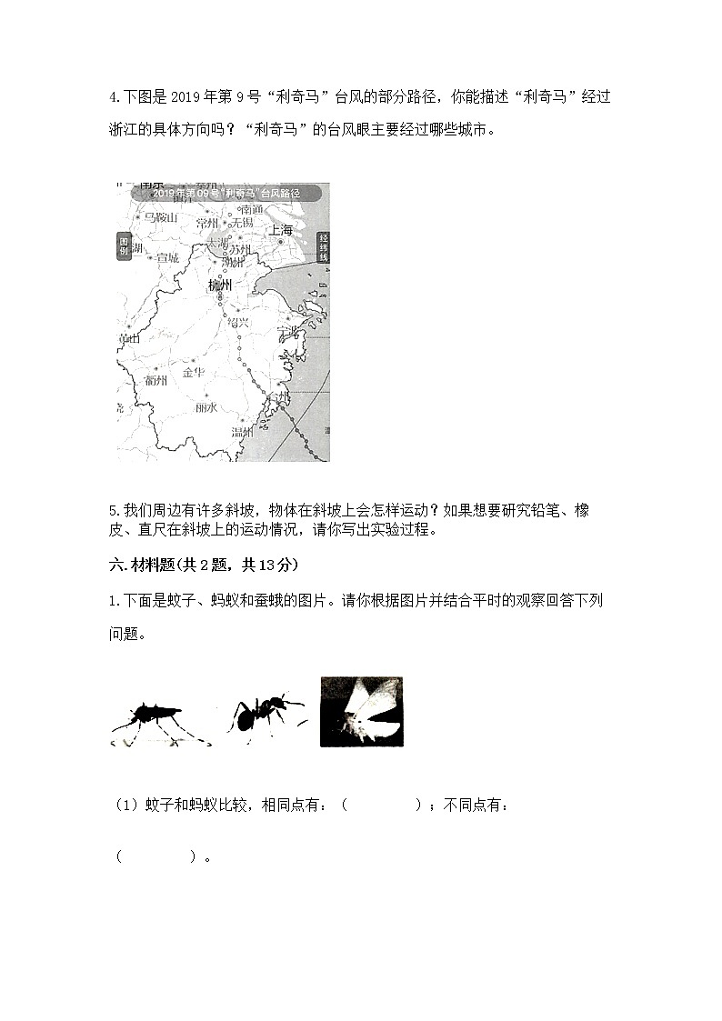 教科版三年级下册科学期末测试卷及参考答案（轻巧夺冠）03