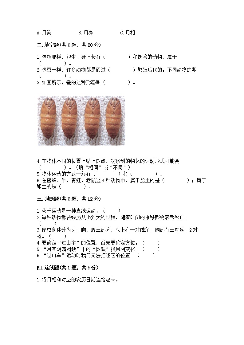 教科版三年级下册科学期末测试卷带答案（达标题）第2页