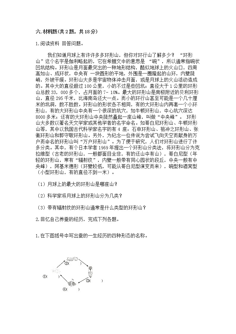 教科版三年级下册科学期末测试卷含答案（模拟题）第3页