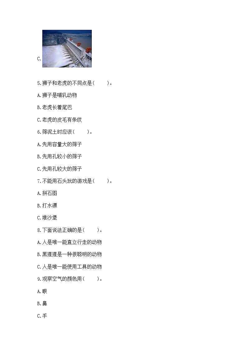 苏教版小学一年级下册科学期末测试卷附参考答案【名师推荐】第2页