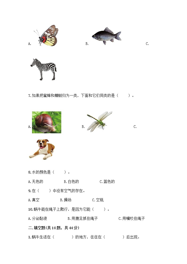 新教科版一年级下册科学期末测试卷附完整答案（网校专用）第2页