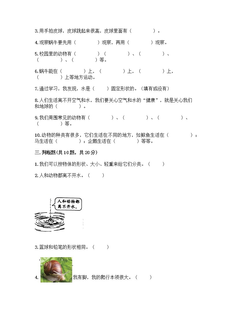 新教科版一年级下册科学期末测试卷附参考答案【典型题】第3页