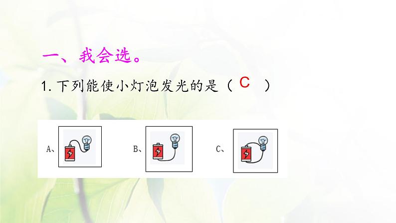 大象版小学三年级科学下册2.2点亮小灯泡练习题含答案课件第2页